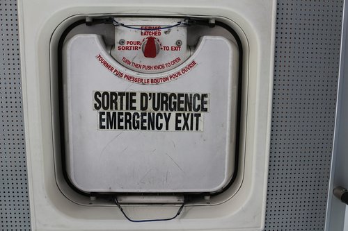 output  emergency  emergency exit