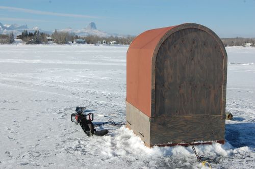 outside winter ice fishing