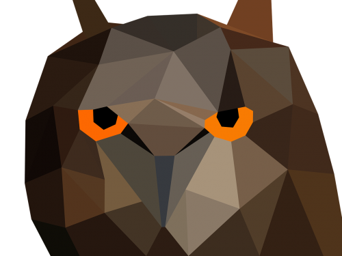 owl bird low poly