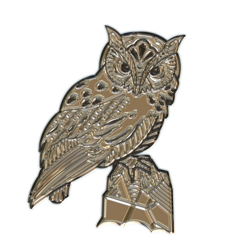 owl metallizer art