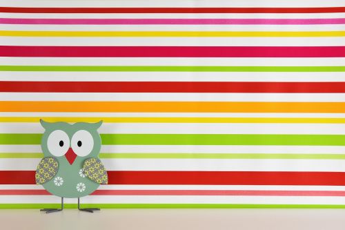 owl colorful wood