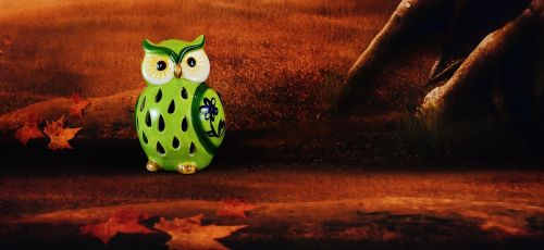 owl ceramic decoration
