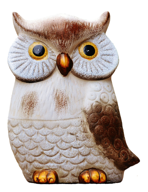 owl ceramic isolated
