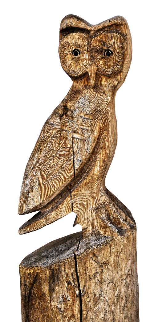 owl sculpture holzfigur