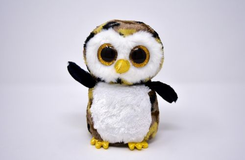 owl glitter eyes soft toy