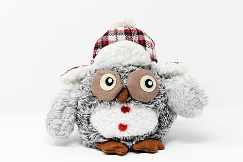 owl  stuffed animal  cap