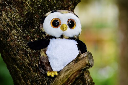 owl glitter stuffed animal