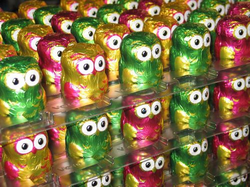 owls chocolate lindt
