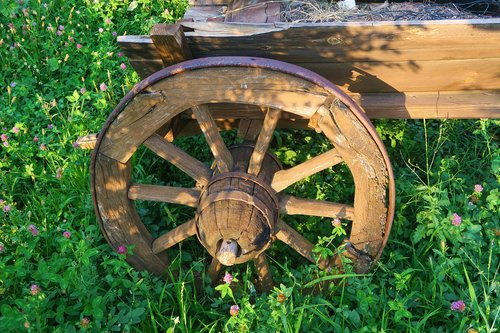 oxcart  wheel  old