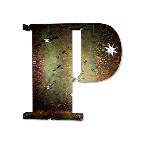 p letter 3d