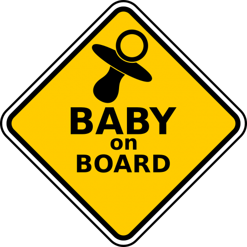 pacifier sign baby on board