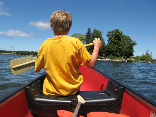 paddle boat boy