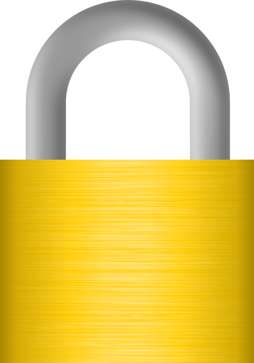 padlock locked brass
