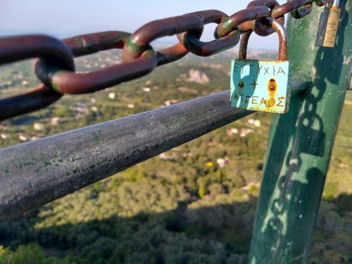 padlock corfu trees