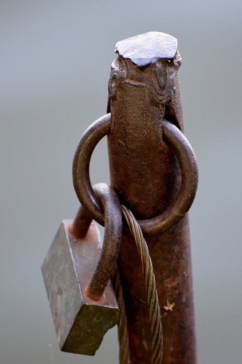 padlock  iron  metal