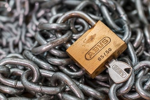 padlock lock chain