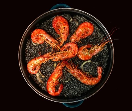 paella black rice spanish cuisine