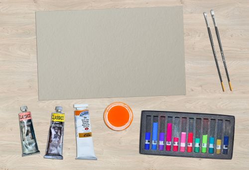 paint oil paint desk