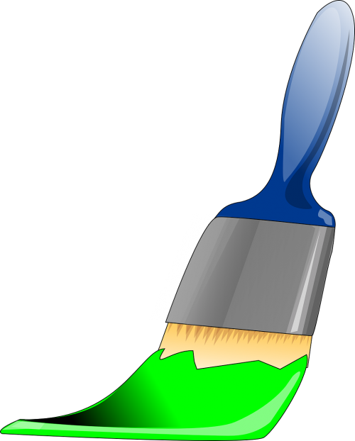 paint paintbrush green