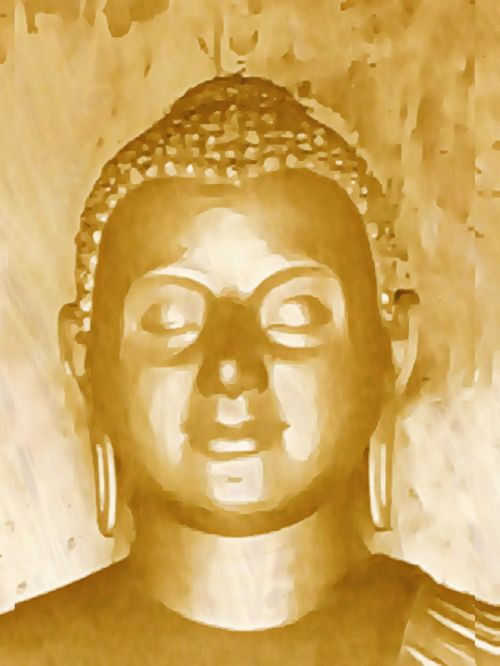 Painted Buddha Statue