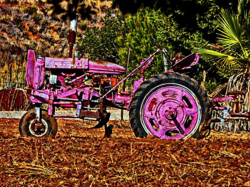 Painted Pink Tractor