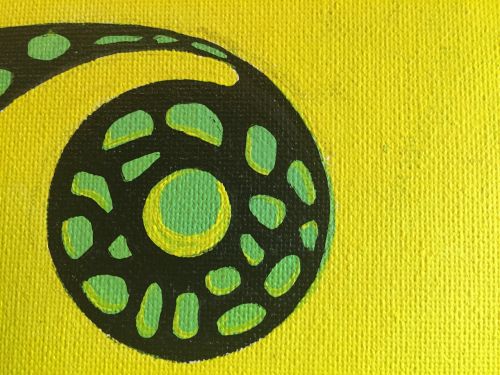 painting yellow circular