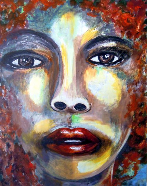 painting portrait acrylic paint