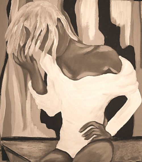 painting acrylic paint sepia