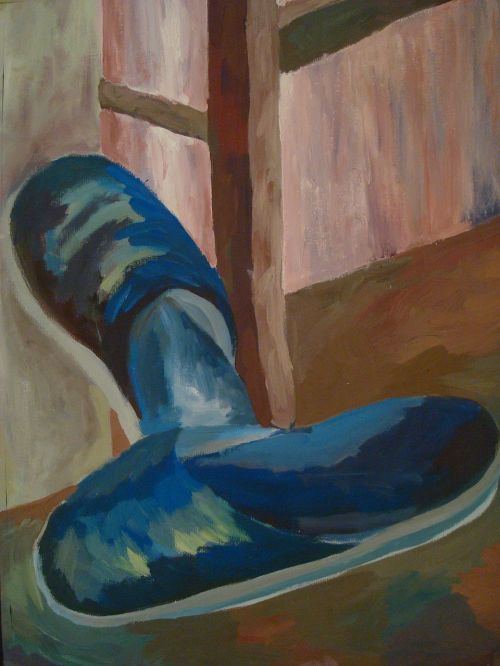painting still life shoes