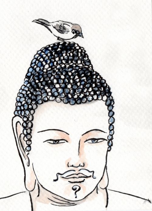 painting the buddha bird