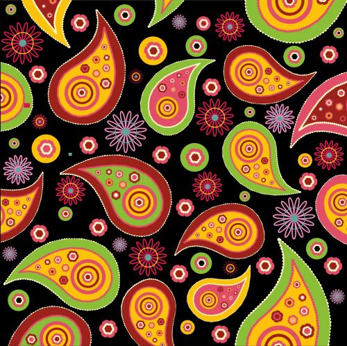 Paisley Wallpaper Pattern Colorful
