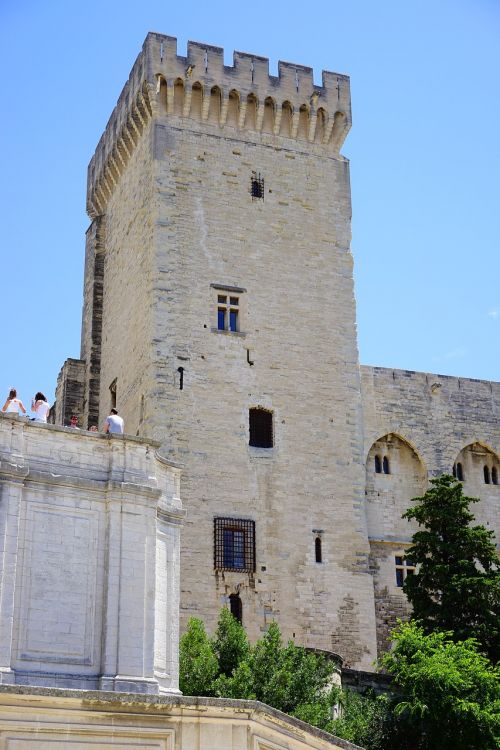palais des papes corner tower defensive tower