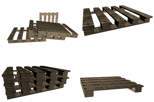 pallets isolated wood
