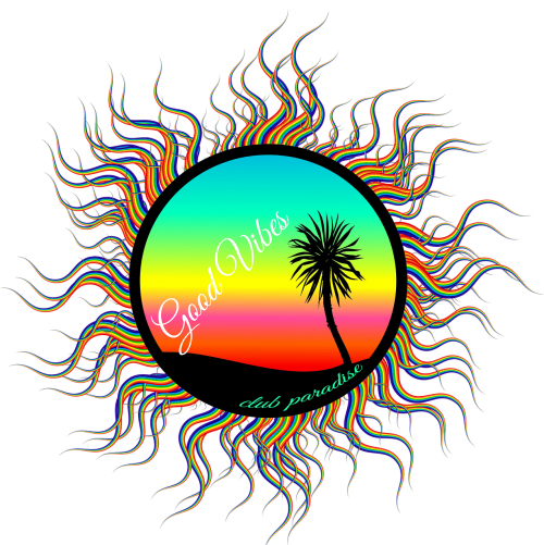 palm tree beach art