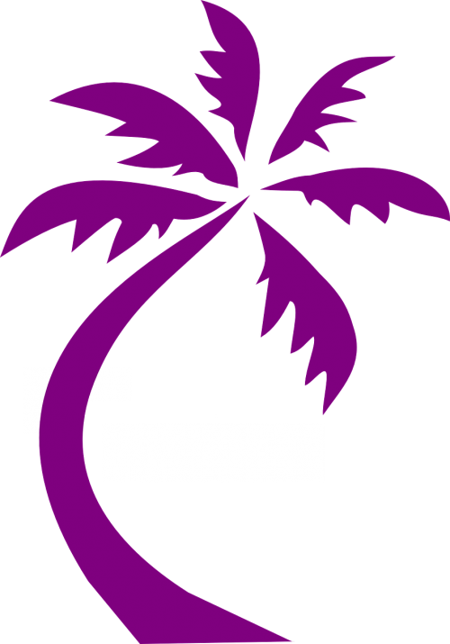 palm tree design purple