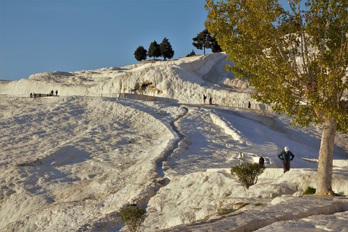 pamukkele  turkey  snow