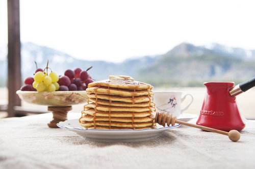 pancake  hash browns  mountains
