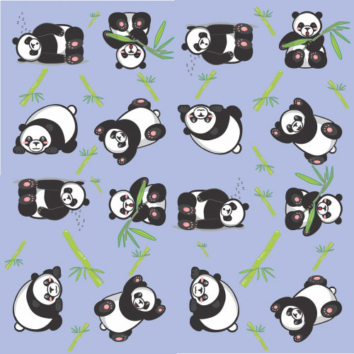 panda tile cute