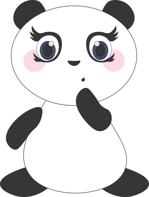 panda cute anime