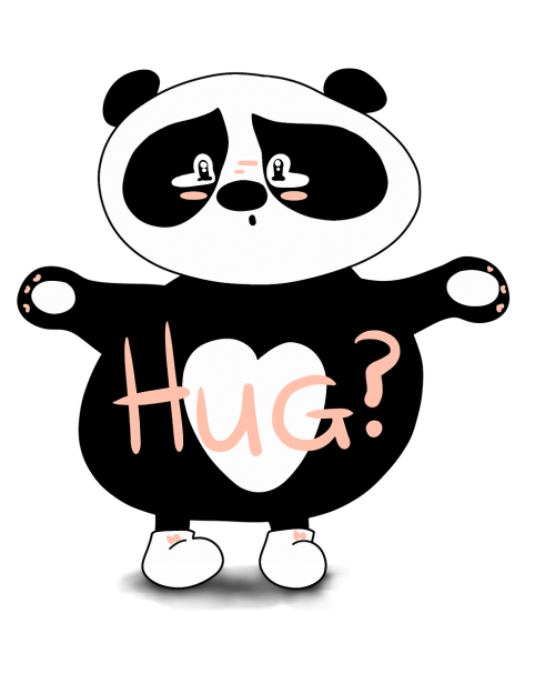 panda hug sorry