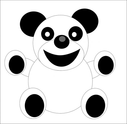 panda figure cartoon