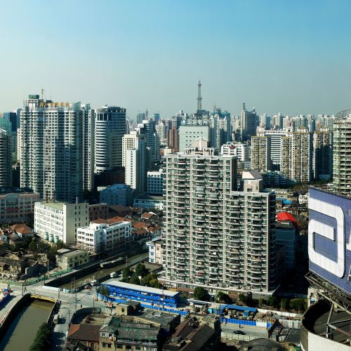 panorama shanghai big city
