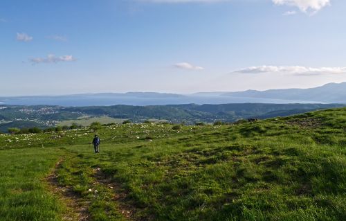 panorama hiker hiking