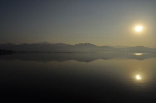 sunset greece sea