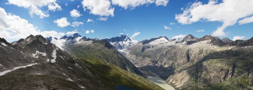 panorama mountains glacier
