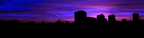 panorama sunset clouds