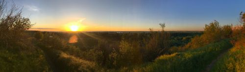 panorama sunset sky