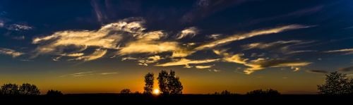 panorama sunset sky