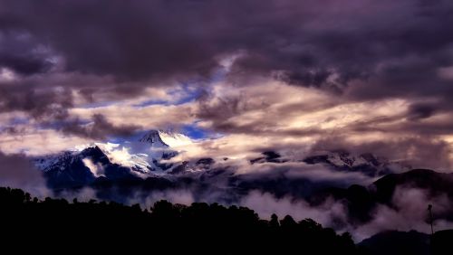panorama nepal mountains