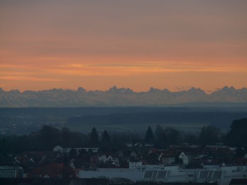 panorama alpine morgenstimmung